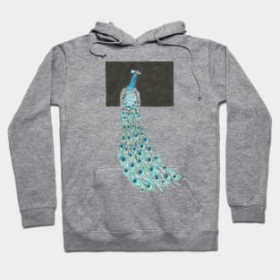 Peacock on a Window Hoodie